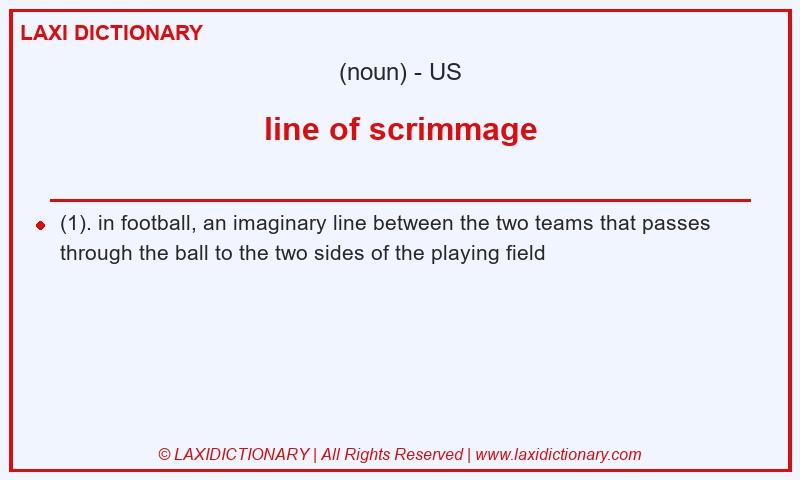 Definition line of scrimmage in American English