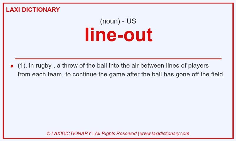 Definition line-out in American English