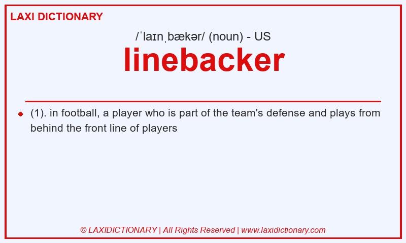 Definition linebacker in American English
