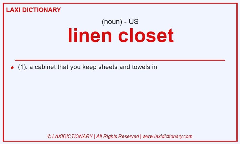 Definition linen closet in American English