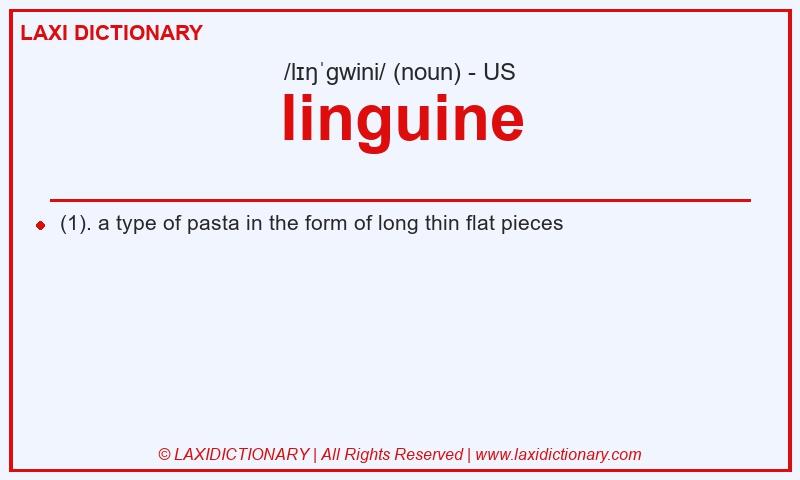 Definition linguine in American English