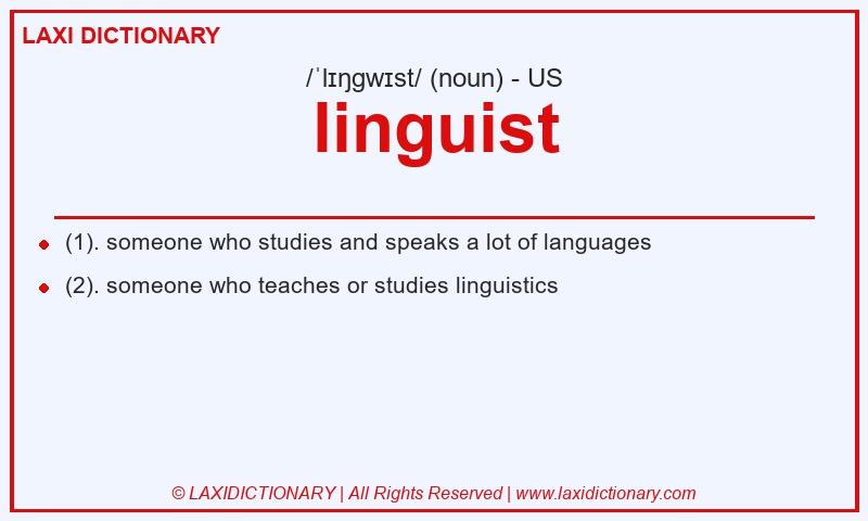 Definition linguist in American English