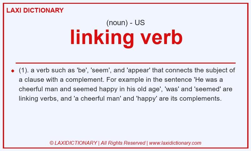 Definition linking verb in American English