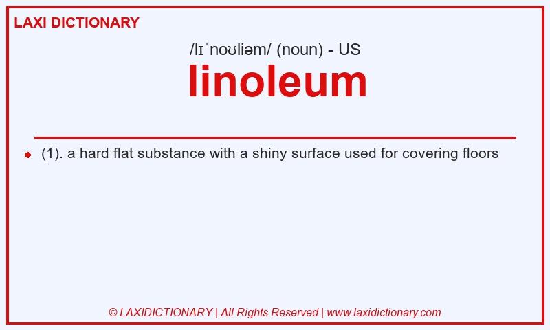 Definition linoleum in American English