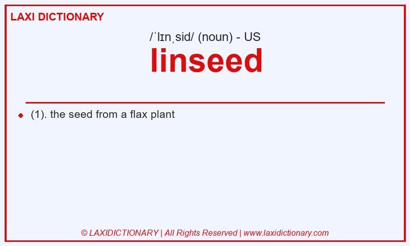 Definition linseed in American English
