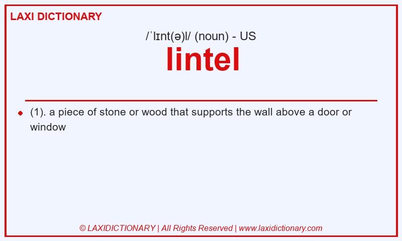 Definition lintel in American English