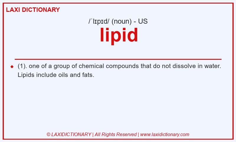 Definition lipid in American English