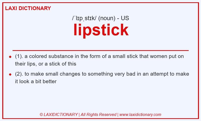 Definition lipstick in American English