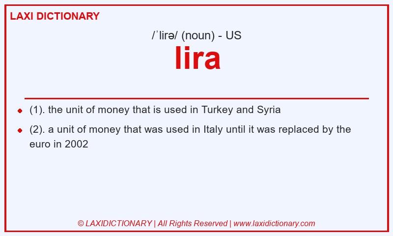 Definition lira in American English