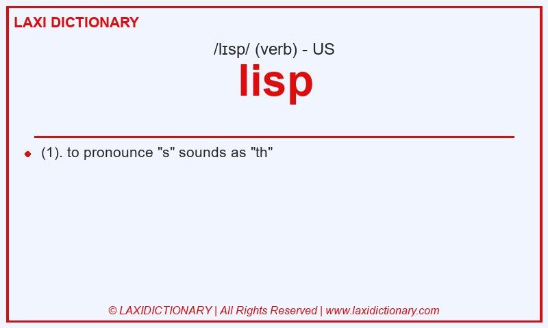 Definition lisp in American English