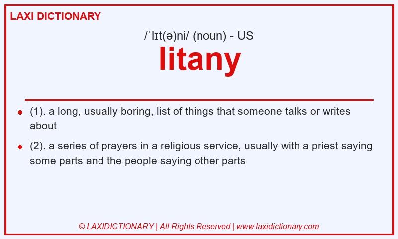 Definition litany in American English