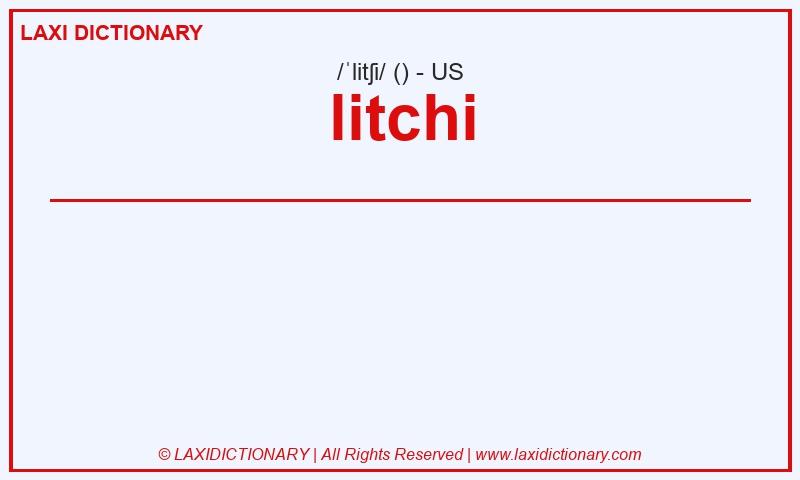 Definition litchi in American English