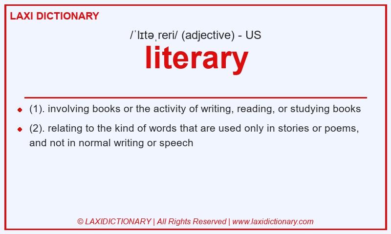 Definition literary in American English