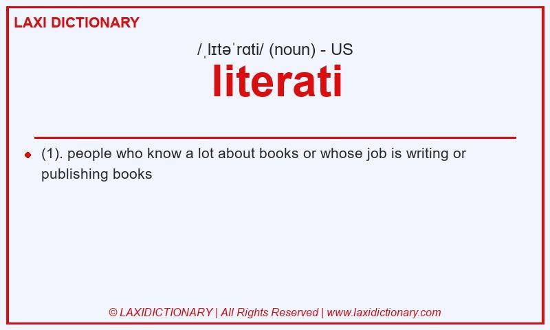 Definition literati in American English