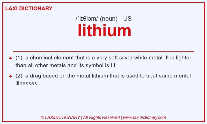 Definition lithium in American English