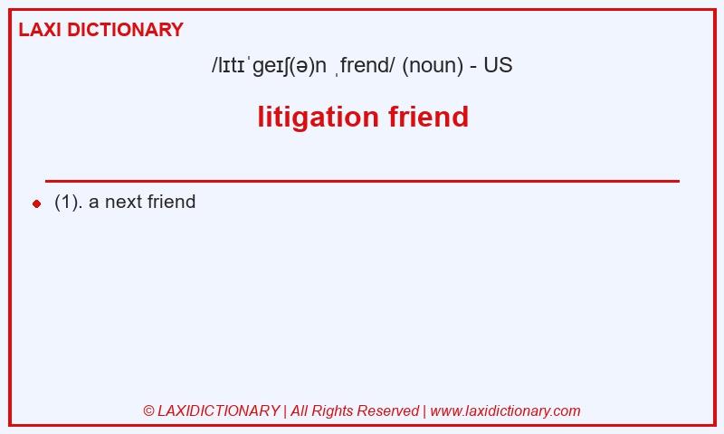 Definition litigation friend in American English
