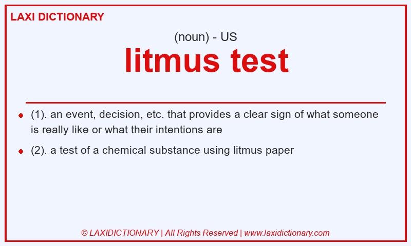 Definition litmus test in American English