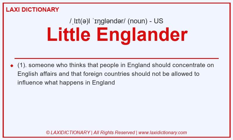 Definition Little Englander in American English