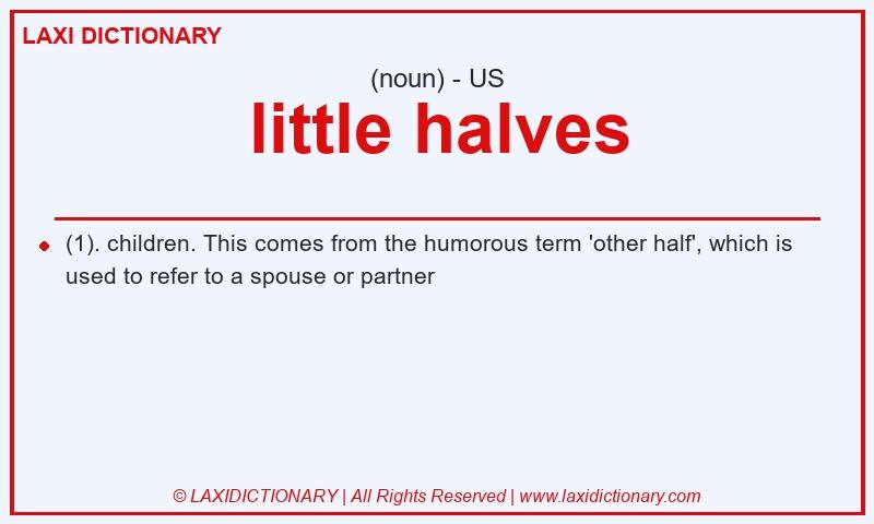 Definition little halves in American English