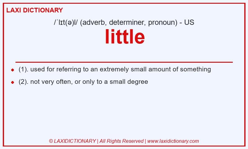 Definition little in American English