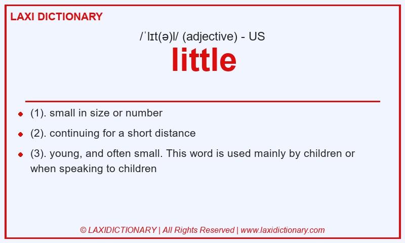 Definition little in American English