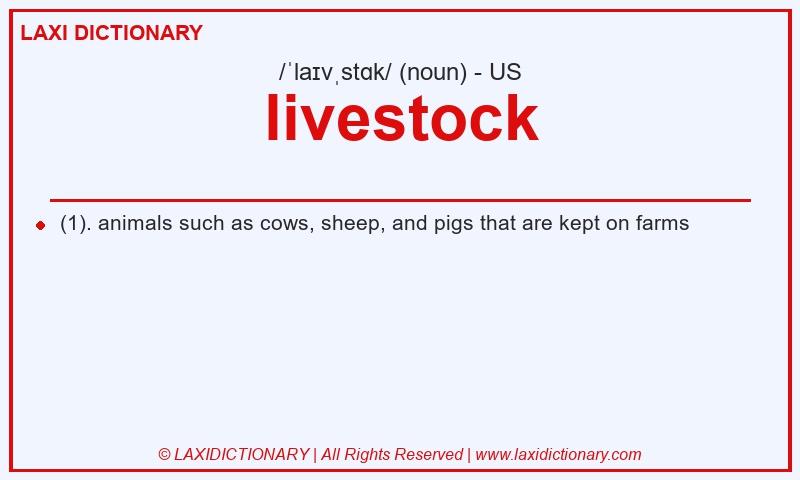Definition livestock in American English