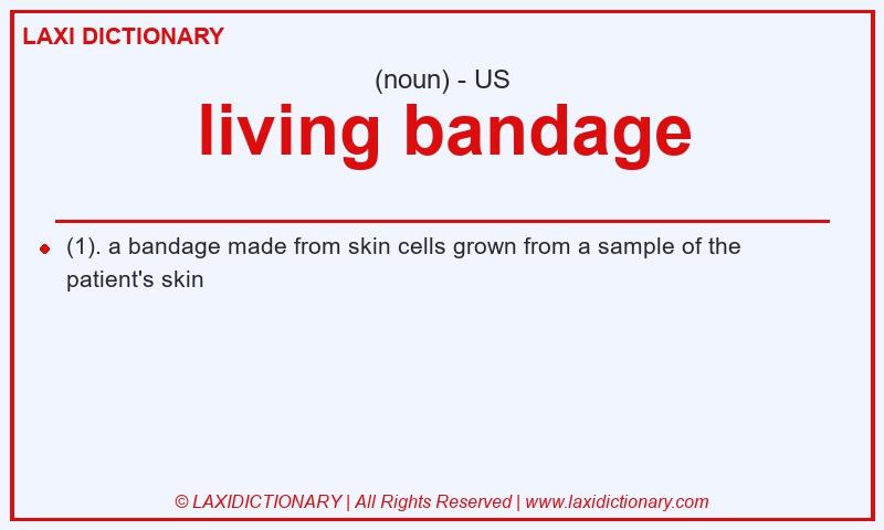 Definition living bandage in American English