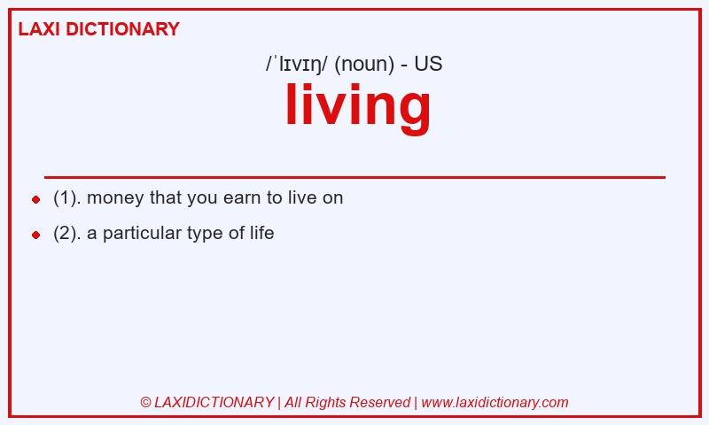 Definition living in American English