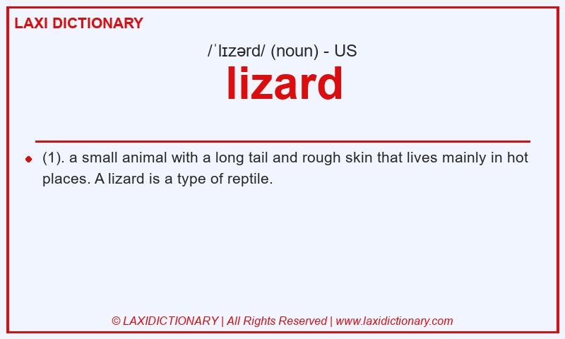 Definition lizard in American English