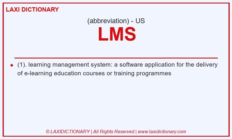 Definition LMS in American English