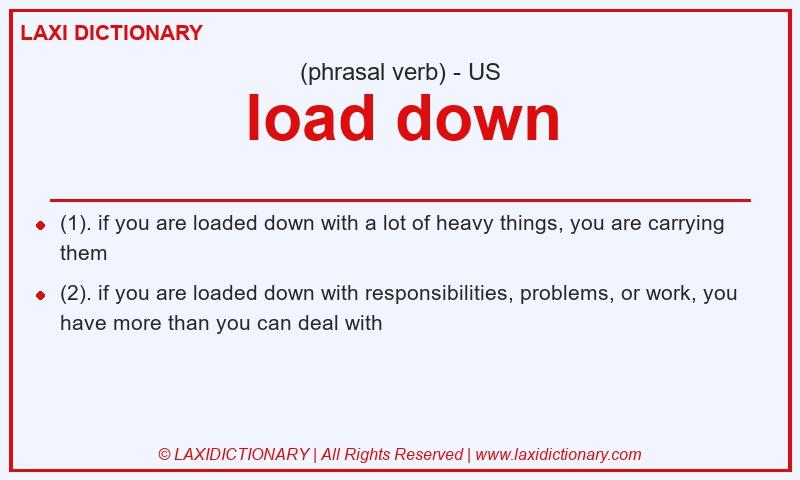 Definition load down in American English
