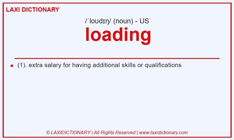 Definition loading in American English