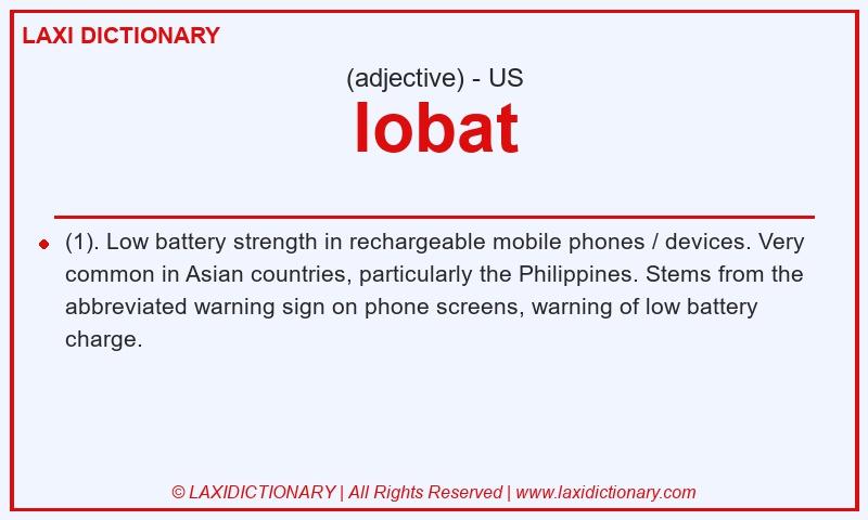 Definition lobat in American English