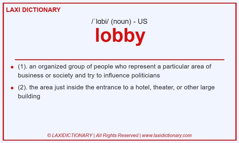 Definition lobby in American English