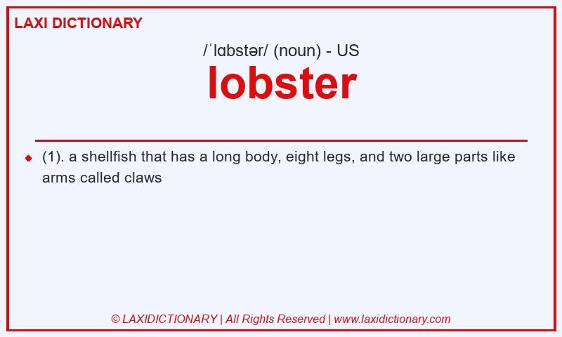 Definition lobster in American English