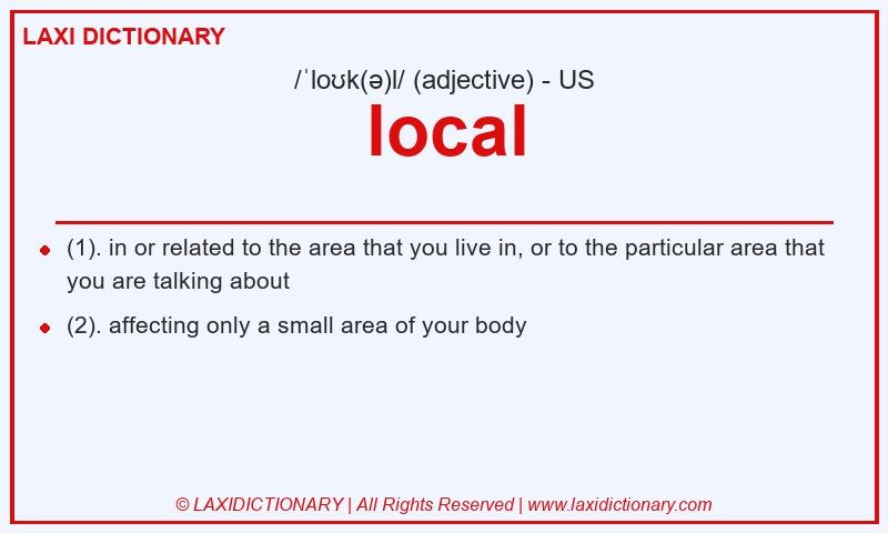 Definition local in American English