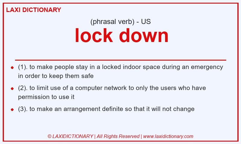 Definition lock down in American English