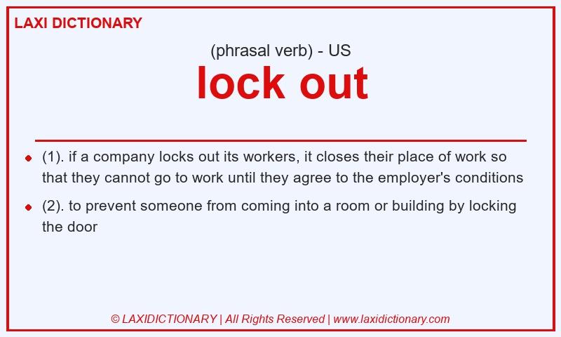 Definition lock out in American English