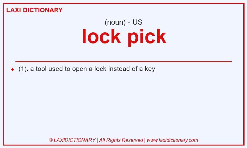Definition lock pick in American English