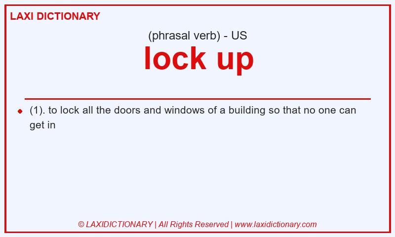 Definition lock up in American English
