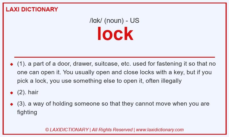 Definition lock in American English