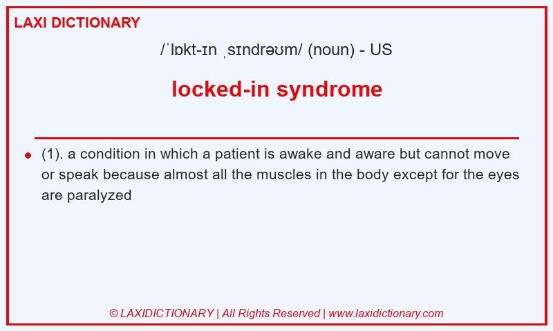 Definition locked-in syndrome in American English