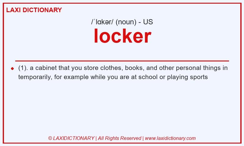 Definition locker in American English