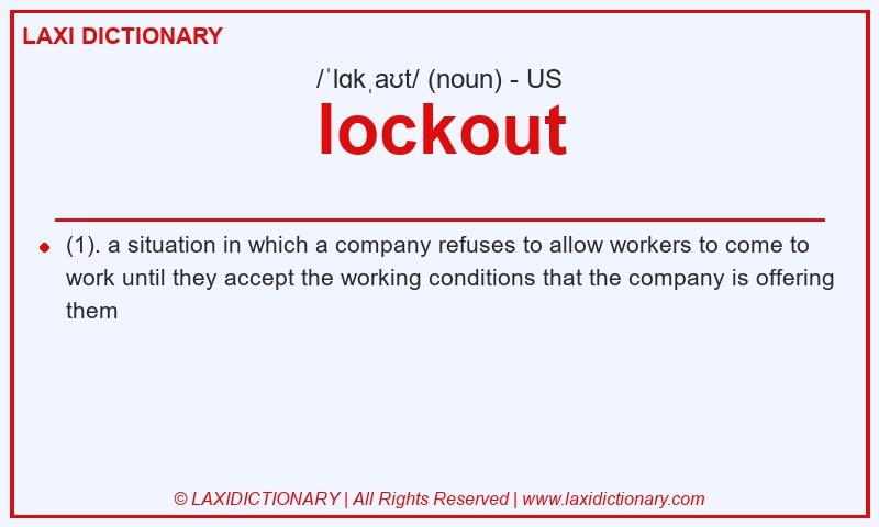 Definition lockout in American English