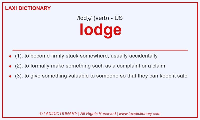 Definition lodge in American English