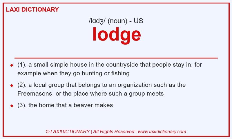 Definition lodge in American English