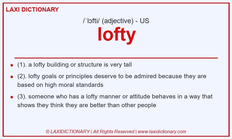 Definition lofty in American English