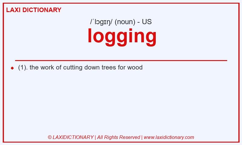 Definition logging in American English