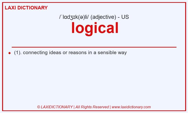 Definition logical in American English