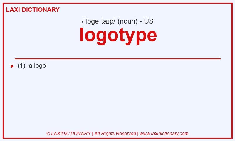 Definition logotype in American English
